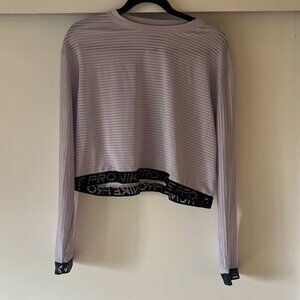 Nike Pro - Women's Long Sleeve Mesh Crop Top